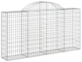 3 db íves horganyzott vas gabion kosár 200x30x100/120 cm