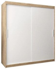 Ruhásszekrény 180 cm Toki (szonoma tölgy + matt fehér). 1064842