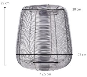 "Kurt" ezüst lámpás, 29 cm - EDZARD