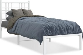 vidaXL fehér fém ágykeret fejtámlával 80x200 cm