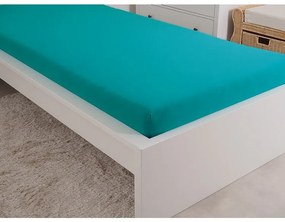 4Home Ideál jersey lepedő zöld türkiz, 180 x 200cm, 180 x 200 cm