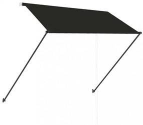 feltekerhető antracitszürke napellenző LED-del 250 x 150 cm