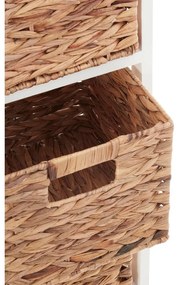 Fehér-natúr színű paulownia fürdőszobai polcos állvány 32x100 cm Padstow – Premier Housewares