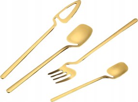 Evőeszköz Készlet Rozsdamentes Acél Kések Villák Kanál 32db-OS Arany