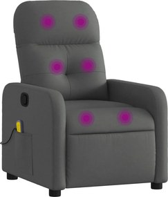 vidaXL sötétszürke szövet dönthető masszázsfotel