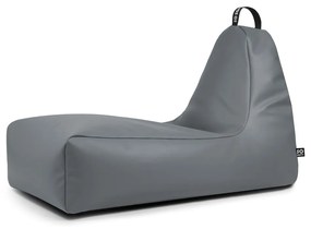 Szürke bőrutánzat babzsákfotel Chill XXL – So Soft?