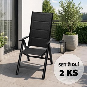 Avenberg ISLA PLUS állítható alumínium szék szett - 2db, fekete