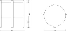 Piros acél ülőke Doon – noo.ma