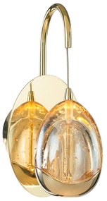 ITALUX HUELTO fali lámpa arany, 3000K melegfehér, beépített LED, 290 lm, IT-WL-22112132-1A-CHPN