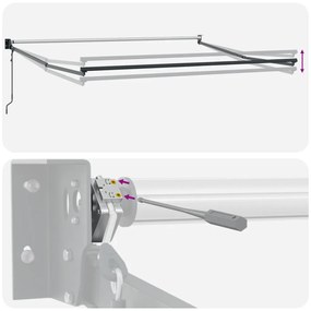 Automatikus Behúzható Napellenző Tarka Csík 350x250 cm