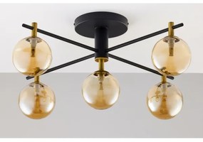 Jupiter 2032 - Felületre szerelhető csillár FIGARO 5xG9/10W/230V fekete/arany/bézs