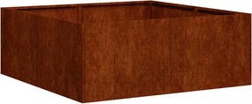 vidaXL ültető rozsdás 80x80x30 cm időjárásálló acélból