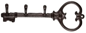 Öntöttvas 3 akasztós fali fogas kulcs alakú