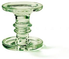 Üveg gyertyatartó 11x11cm, zöld