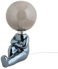 Szürke LED dimmelhető asztali lámpa üveg búrával (magasság 22,5 cm) Joey – Leitmotiv