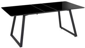 Fekete Bővíthető Étkezőasztal 150/180 x 90 cm TOURAN Beliani