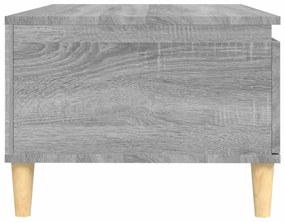 szürke sonoma színű szerelt fa dohányzóasztal 90 x 50 x 36,5 cm