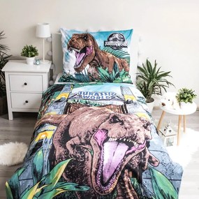 Jurassic Park pamut gyerek ágyneműhuzat világító hatással, 140 x 200 cm - Jerry Fabrics