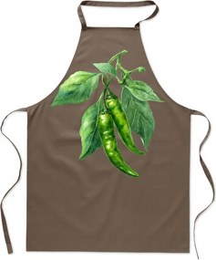 Konyhai kötény Zöld chili paprika Zöldségek Divatos nyomtatás Ajándék