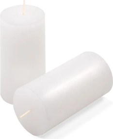 Rusztikus gyertyakészlet 10 cm Ø 5 cm 8 db fehér