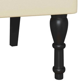 vidaXL Chesterfield Pad párnával Krém 120,5 x 65 x 75 cm Műbőr