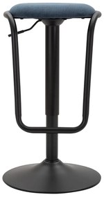 Petróleum színű-fekete kárpitozott állítható magasságú bárszék (ülésmagasság 61 cm) Destiny – Mauro Ferretti