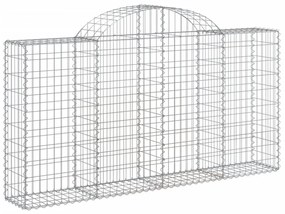 4 db íves horganyzott vas gabion kosár 200x30x100/120 cm