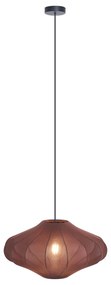 Japandi függőlámpa barna színben, szöveternyővel, 50 cm - Plu