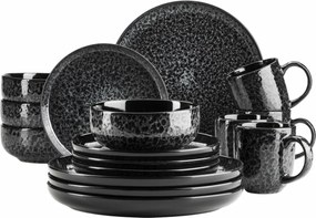 Mäser 16 darabos FILIPPA étkészlet – fekete