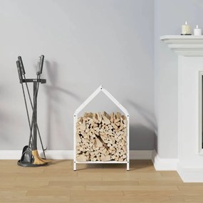 fehér hidegen hengerelt acél tűzifatároló 40x25x60 cm