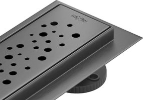 Mexen Flat 360° M12 forgatható vonalfolyó 60 cm, gun gray kefélt - 1E21060-40