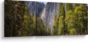Kép - A Yosemite szikla alatt (órával) (90x30 cm)