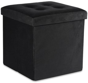 Fekete összecsukható zsámoly ZAREX VELVET L