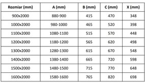 Mexen Velar L, tolózuhanyajtó nyitáshoz 110 cm, 8 mm átlátszó üveg, króm, 871-110-003-01-01