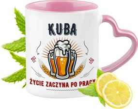 Kubai Bögre Rózsaszín Szív Alakú Füllel Kávé Ajándék