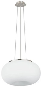 Fehér-ezüstszínű függőlámpa üveg búrával ø 44,5 cm OPTICA – EGLO