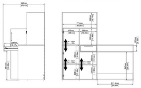 Felix Plus íróasztal, sonoma tölgy / fehér
