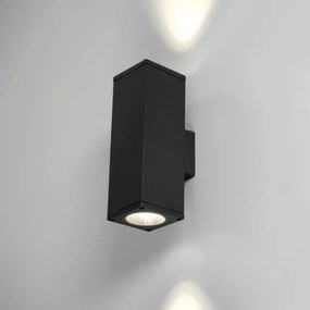 Kültéri fali lámpa 2xGU10/35W/230V IP54 szögletes fekete