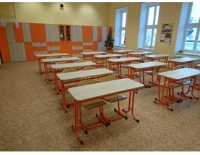 Denis iskolaszék, állítható - 4-6 méret, sárga - ral 1021