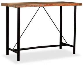 tömör újrahasznosított fa bárasztal 150 x 70 x 107 cm