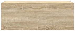 sonoma tölgyszínű szerelt fa fali fürdőszobaszekrény 80x25x30cm