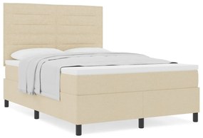 Box Spring Ágymatrac Bézs 160x200 cm Szövet