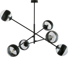 Emibig modern függeszték linear fekete átlátszó emi1168/6