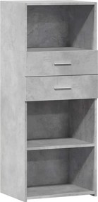 vidaXL betonszürke szerelt fa magasszekrény 50 x 42,5 x 124 cm