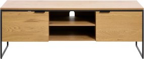 Natúr színű TV-állvány tölgyfa dekorral 155x55x45 cm Cesura – Unique Furniture