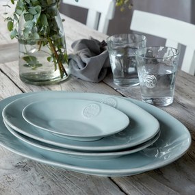Nova türkiz agyagkerámia ovális tálca, hosszúság 40 cm - Costa Nova