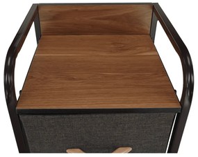 HAZEL TYP 1 szekrény szövet fiókokkal, barna, L