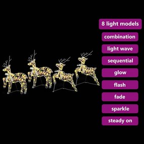 LED rénszarvasok 80 LED-del 4 pcs Többszínű PET