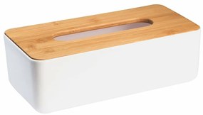 AQUALINE 3763 Snow papírtörlő-tartó 26,2 x 9 x13,2 cm, fehér/bambusz