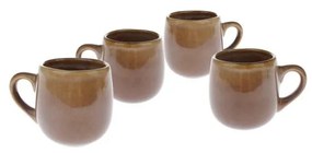 Barna kerámia eszpresszó bögre szett 4 db-os 100 ml – Dakls